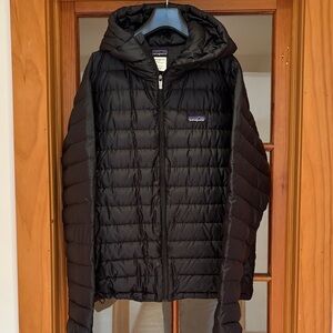 Patagonia Quilted Black Hooded Jacket